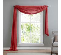 Gardinenbox Attelage Horizontal pour Rideaux (Gaze), Transparent Bordeaux