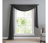 Gardinenbox Attelage Horizontal pour Rideaux (Gaze), Transparent Noir