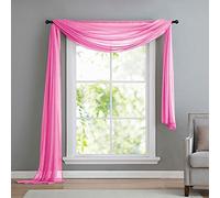 Gardinenbox Attelage Horizontal pour Rideaux (Gaze), Transparent Rose