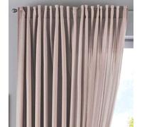 Gardinenbox Cationic « JENA » Rideau Opaque Aspect Lin chiné avec embrasses, Polyester, Taupe, HxB 250x300 cm
