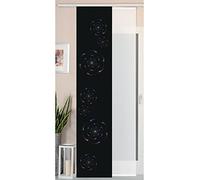 Gardinenbox Lot de 2 Rideaux coulissants Aspect Soie Sauvage et Panneau en Voile 245 x 45 cm