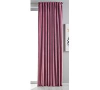 Gardinenbox Milano 20357 Rideau occultant en Velours avec Passants et Cordon de Serrage et Cordon de Serrage raccourcis, Rose Vieilli 280 x 135 cm, 20357
