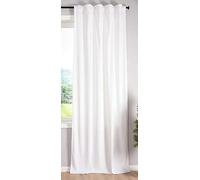 Gardinenbox Milano 20357 Rideau occultant en Velours avec Passants, Passant par Tunnel, Bande à Repasser, Peut être raccourcie Blanc, 1 pièce (H x l x l) 280 x 135 cm, 20357