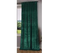 Gardinenbox Milano 20357 Rideau occultant en Velours avec Passants, Passant par Tunnel, Ruban à Repasser, Peut être Raccourci, Vert, 1 pièce (H x l x l) 280 x 135 cm, 20357
