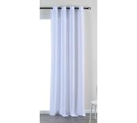Gardinenbox Rideau à œillets « Essen » H x l : 245 x 145 cm, Blanc, Structure en Lin, Opaque, translucide, 210 g/m², 202430