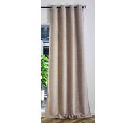 Gardinenbox Rideau occultant 202420 (H x l) - Beige « Nuremberg » à œillets - Embrasses - en Chenille - Velours Doux et Souple - tombé