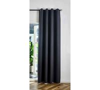 Gardinenbox Rideau occultant à œillets - 245 x 145 cm (H x l) - 100% occultant - München Dark - Reliure Triple Couche - Motif à Chevrons - Gris foncé