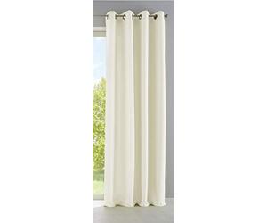 Gardinenbox Rideau Opaque Palermo avec œillets et embrasses, Couleur crème - 175 x 140 cm - 10000265