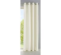 Gardinenbox Rideau Opaque Palermo avec œillets et embrasses, Couleur crème - 245 x 140 cm - 10000265