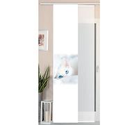 Gardinenbox Rideaux Box Surface ROSENKALLA Rideau Aspect Soie Sauvage et Voile Panneau, Polyester, Chat, 245 x 45 cm, de 2 unités
