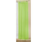 Gardinenbox Rideaux Unicolore Transparent en Voile, de Nombreuses Couleurs attrayantes, 245 x 140, Vert Pomme, 61000