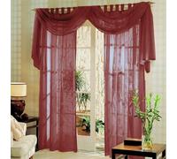 Gardinenbox Voile Bordeaux, 60999 Ensemble Complet de Rideaux 3 pièces