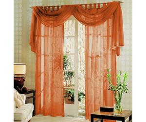 Gardinenbox Voile Terracotta 60999 Ensemble Complet de 3 pièces