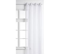 Gardinenbox Voile uni -20332 - Rideau à Oeillets Blanc