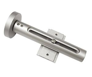 GARDINIA 10010972 Support Mural pour Tringles à Rideau, Métal, Argenté, 8 x 3 x 0,02 cm