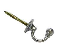 Gardinia 3254 Crochet Décoratif Baroque Chrome 3 cm, Steel