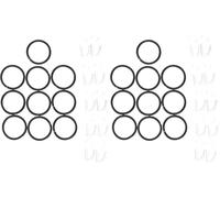 Gardinia Anneaux à Rideaux pour tringles à Rideaux de Ø 16-20 mm, Crochet à Plis Inclus, 10 pièces, Métal, Noir Mat (Lot de 2)