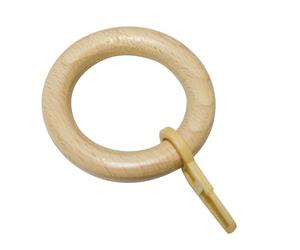 Gardinia Anneaux avec Crochet Pliant, Bois de pin, Wood, Non Applicable