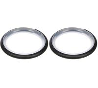 GARDINIA Anneaux de Rideaux Kreta, 10 pièces, Insert Coulissant et Agrafes Inclus, Ø 27/35 mm, Métal/Plastique, Noir Mat (Lot de 2)