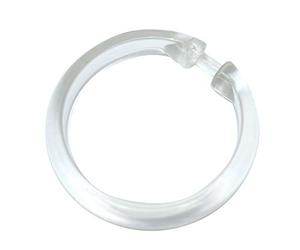 GARDINIA Anneaux Ouverts, Plastique, Transparent, Noir Mat, ABS