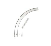 Gardinia Arc Rond Gauche pour Rail en Aluminium 1 Voie Blanc 20 x 20 cm