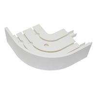 GARDINIA Arc Rond pour Rail pour Rails à Rideaux avec Cache P2Ü, 1 Paire, 13,5/13,5 cm, Plastique, Blanc 382