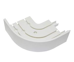 Gardinia Arc Rond pour Rail pour Rails à Rideaux avec Cache P2Ü, 1 Paire, 13,5/13,5 cm, Plastique, Blanc 382