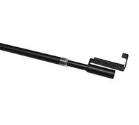 Gardinia Barre de Vitrage, Extensible, Barre à Rideaux sans Vis ni Perçage, Ø 7/9 mm, 120-160 cm, Métal, Noir