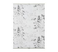 Gardinia Beau Rideau plissé, imprimé Floral, Rideaux plissés Opaques et translucides, pièces de Montage incluses, Pris en Charge par 2 Rails, Blanc, 40 x 130 cm (LxA), Art.Nr.: 23-2180