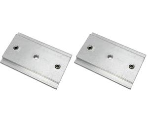 Gardinia Connecteur de Rail pour Rails à 3 Voies et Rails à 5 Voies, Métal, Argent (Lot de 2)