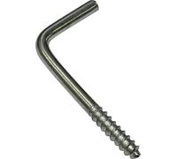 Gardinia Crochet à Vis pour Barre de Vitrage Mat 2,5 cm, Steel, Argent terne