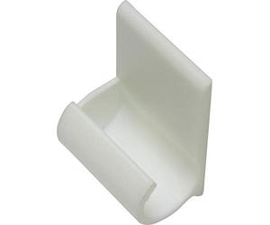 Gardinia Crochet Adhésif pour Barre de Vitrage Hauteur Ø 11+12 mm weiß, ABS, Blanc 2285