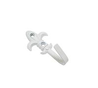 Gardinia Crochet Décoratif Fleur de Lys Blanc 5,5 cm, Steel