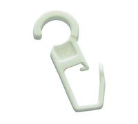 Gardinia Crochets pour Anneaux de Rideaux, 10 Pièces, Plastique, Blanc