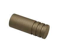 Gardinia Cylindre de Queue, 2 x Endknopf, métal, Cappuccino, pour Technique de Rideau Ø 19 mm