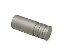 Gardinia Cylindre d'extrémité, 2 x Embout, métal, Argent, pour Rideaux Ø 19 mm 32468