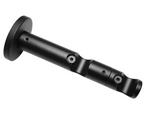 Gardinia Double Support Ouvert pour Ø 16 mm Noir Mat 7,5/5 cm, Steel, 7,5/5 cm