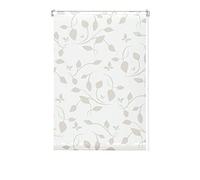 GARDINIA EASYFIX Store Enrouleur Dekor 100 Scandinavian à Coller ou à Serrer, sans Perçage, Opaque, Translucide, Blanc/Naturel, 80 x 180 cm