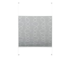 Gardinia Easyfix Store Plissé Décor avec 2 Rails, Polyester, Gris, 130 x 80 x 0.1 cm