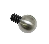GARDINIA Embout d'Extrémité pour Tringles à Rideaux, 1 Embout d'Extrémité, Série Windsor, Métal, Aspect Inox, Ø 25 mm