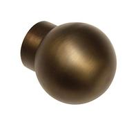GARDINIA Embouts de Tringle à rails rideau, 2 x Billes d'extrémité d'épingle, Série Windsor, Métal, Bronze, Ø 25 mm
