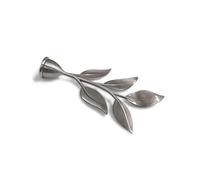 Gardinia Embout Feuilles pour Tringle Ø 20 mm, Argent Satiné