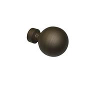 Gardinia Embouts de Tringle à Rails Rideau, 2 x Épingles d'extrémité cylindriques cycliques, Série Windsor, Métal, Acier Inoxydable, Ø 25 mm