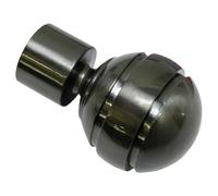GARDINIA Embouts pour tringle à rideau, 2 embouts boule, Série Chicago, Métal, Couleur: Titanium, Diamètre: 20 mm