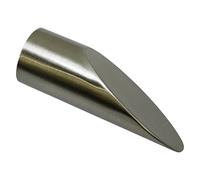 Gardinia Embouts pour Tringle à Rideau, 2 Embouts Elypse, Série Chicago, Métal, Effet INOX, Diamètre: 20 mm