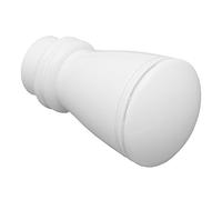 GARDINIA Embouts pour tringle à rideau, 2 embouts Siro, Série Chicago, Métal, Blanc, Diamètre: 20 mm