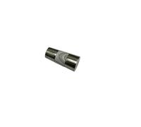 GARDINIA Embouts pour tringles à rideaux et tringles à voilages de Ø 16/19 mm, métal, aspect inox/imitation bois gris, Série Sol, 2 pièces