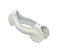 Gardinia Embrasse à Pince Blanc, Steel, 16 mm, Lot de 6