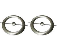 Gardinia Embrasse avec Baguette et Aimant en Acier Inoxydable 18 cm, Steel (Lot de 2)