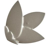 Gardinia Embrasse Fleur Mat Ø 8 cm, Steel, Argent terne